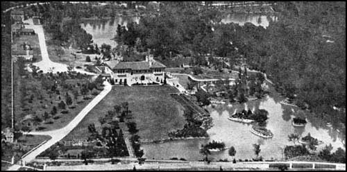 Vintage aerial view of Marland Estate