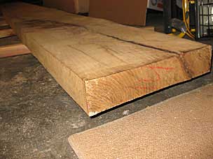 Roughsawn Oregon white oak (<em>Quercus garryana</em>)