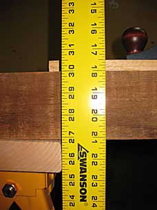 Testing bench heights with sawhorses