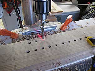 Drilling holes for the vise parallel guides