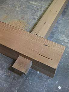 Through tenon fits in mortise