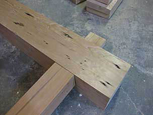 Through tenon on long stretcher in mortise