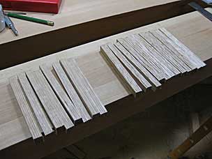 Red oak drawbore peg blanks