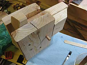 Test mortise and tenon with drawbore peg