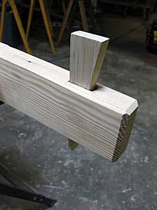 Test-fitting tusk tenon wedge