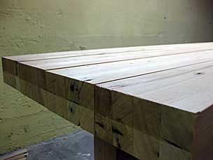 Workbench top before planing