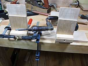 Saw vise in progress