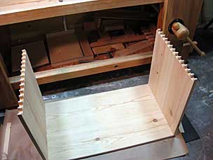 Tool chest side panels glue-up