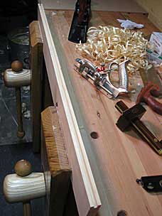 Plowing groove for tool chest lid