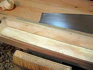 Two halves of resawn board after resawing