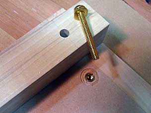 Shooting board fence and brass bolt