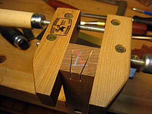 Dovetail socket after sawing