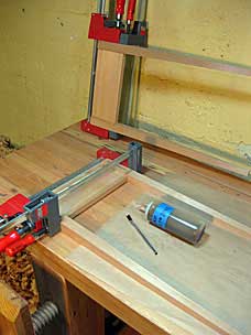 Gluing nightstand legs and stretchers