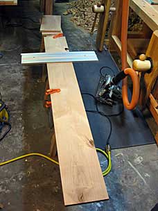 Sawing boards for nightstand tops