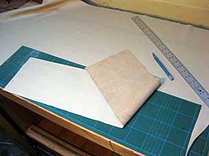 Cutting out upholstery leather for moxon vise