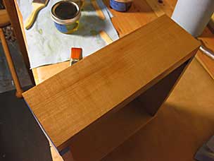 Finishing nightstand drawer front