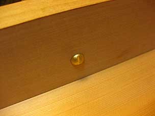 Screw for drawer pull