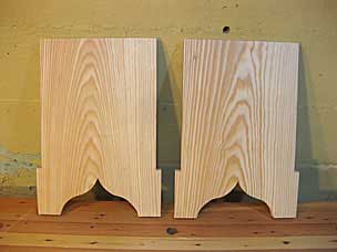 Six board chest end boards with ogee feet