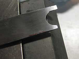 Side bead iron after lapping the back