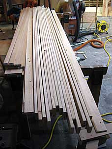 Wood for slatted mattress frame