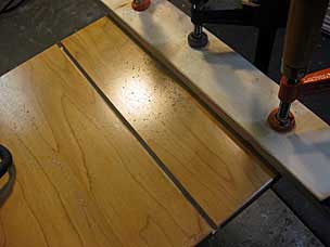 Routing dado for t-slot track on drill press table