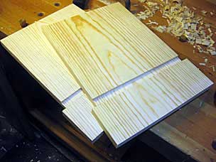 Boarded chest end boards with dadoes