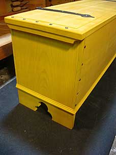 Yellow boarded chest