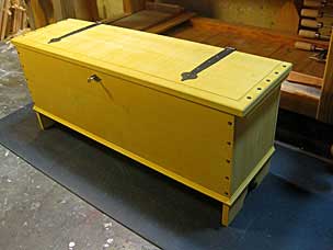 Yellow boarded chest