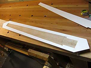 Laying out worktable leg with template