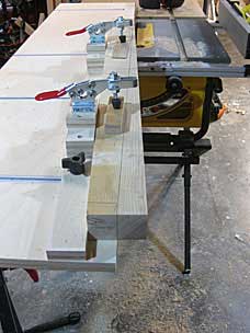 Ripping tapered leg for worktable