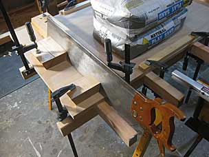 Sawing angled kerf for batten sliding dovetail