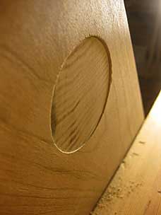 Tenon crosscut just below upper surface of batten