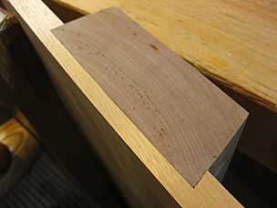 Batten planed flush with edge of top